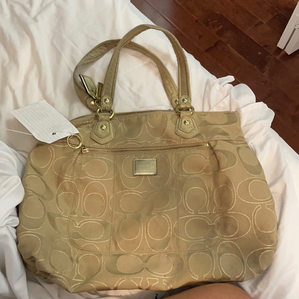 Coach gold purse
